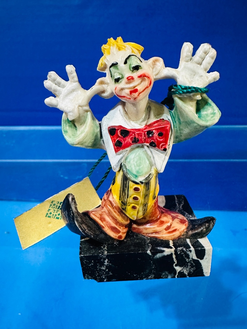 Fontanini Depose Italy Hand Painted Clown Figurine on Marble Base VTG 80’s 3”